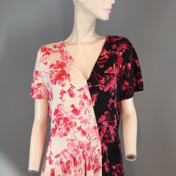 NWT Lewitt Asymmetrical Print Dress Sz 6 - Picture 3 of 8